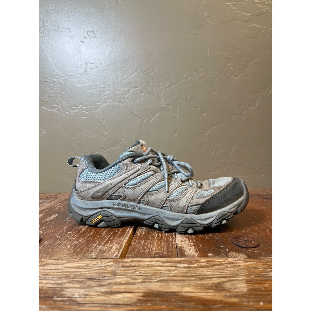 Merrell Moab 3 Hiking Shoes Waterproof Womens 8.5 Blue Outdoor Trail Vibram